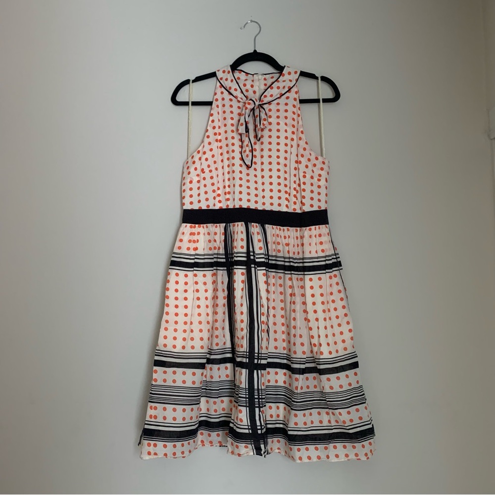 Anthropologie Maeve Archival Star Turn polka dot dress